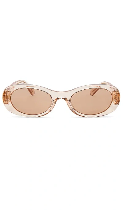 Miu Miu Oval Sunglasses In 粉色