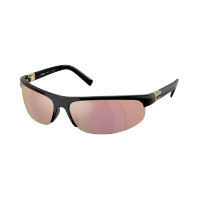 Pre-owned Miu Miu Oval Sunglasses 'black' | Women's Size Onesize