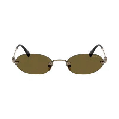 Pre-owned Miu Miu Oval Sunglasses 'brown' | Women's Size Onesize