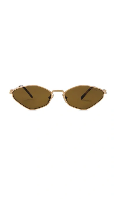 Miu Miu Regard Sunglasses In Gold