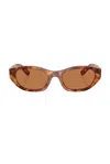 Miu Miu Oval Sunglasses In Brown