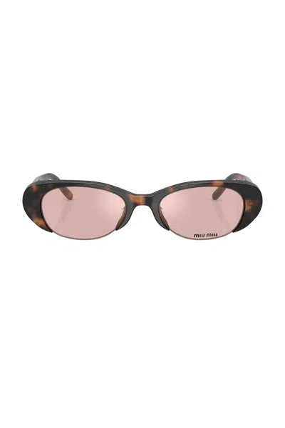 Miu Miu Vedette Sunglasses In Brown