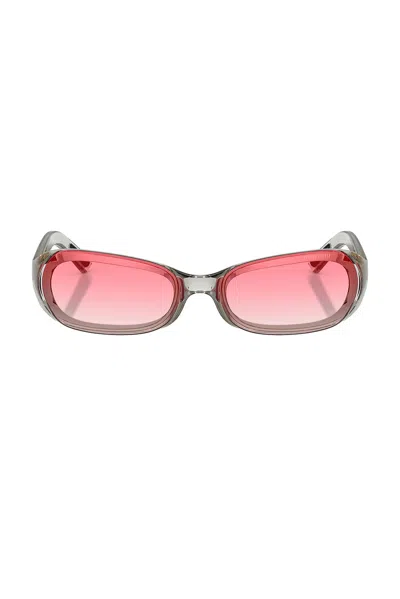 Miu Miu Oval Sunglasses In Transparent