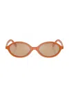 Miu Miu Eyewear Oval Frame Sunglasses In Tumeric