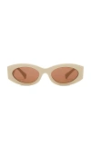 Miu Miu Oval Sunglasses In Neutral