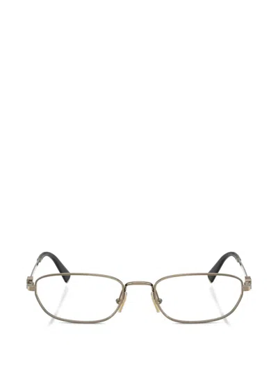 Miu Miu Oval-frame Glasses In Transparent
