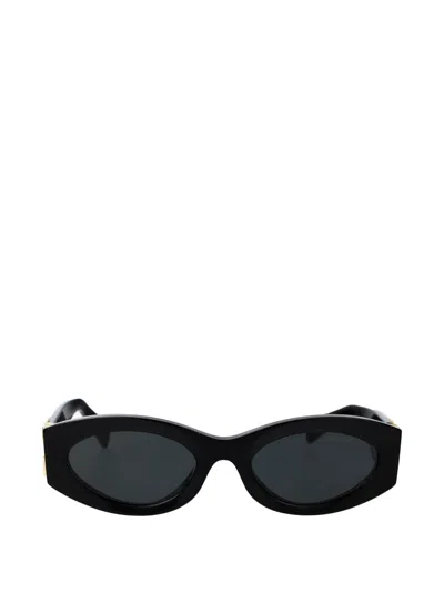 Miu Miu Oval-frame Sunglasses In Black