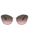 Miu Miu Oversize-frame Gradient Sunglasses In Pink