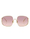 Miu Miu Mu A57s 57mm Gradient Square Sunglasses In Pink