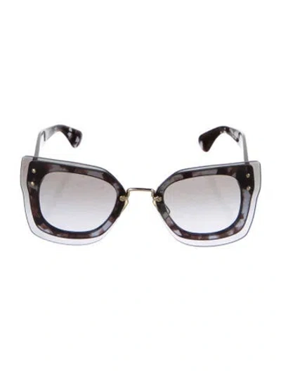 Pre-owned Miu Miu Oversize Gradient Sunglasses