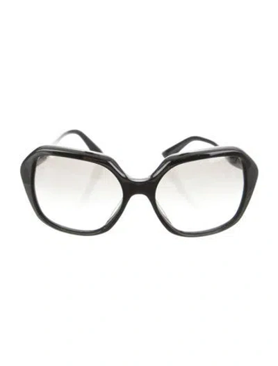 Pre-owned Miu Miu Oversize Gradient Sunglasses In Black