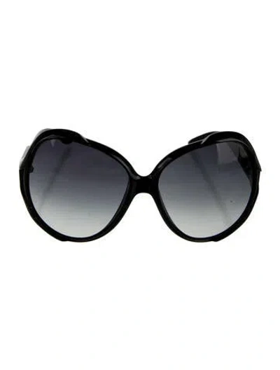 Pre-owned Miu Miu Oversize Gradient Sunglasses In Black
