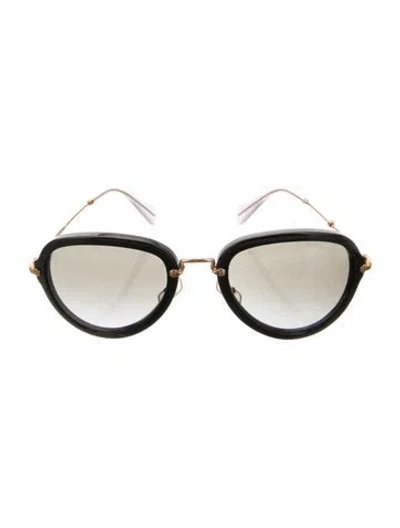 Pre-owned Miu Miu Oversize Gradient Sunglasses In Black