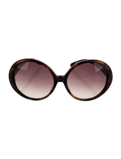 Pre-owned Miu Miu Oversize Gradient Sunglasses In Brown