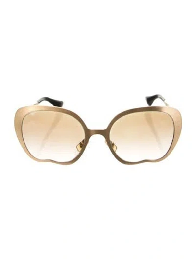 Pre-owned Miu Miu Oversize Gradient Sunglasses In Brown