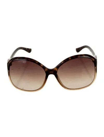Pre-owned Miu Miu Oversize Gradient Sunglasses In Brown