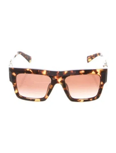 Pre-owned Miu Miu Oversize Gradient Sunglasses In Brown