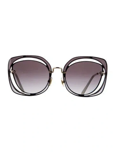 Pre-owned Miu Miu Oversize Gradient Sunglasses In Multi