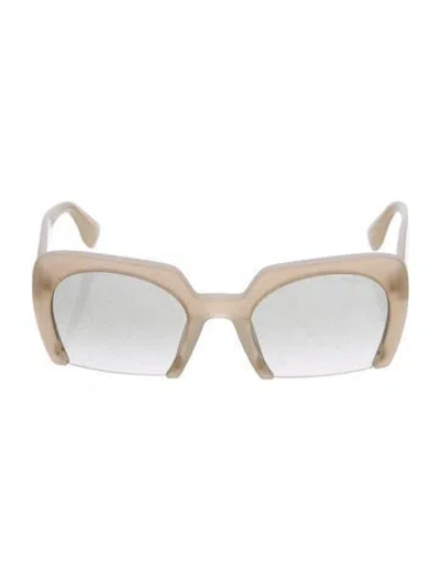 Pre-owned Miu Miu Oversize Gradient Sunglasses In Neutral