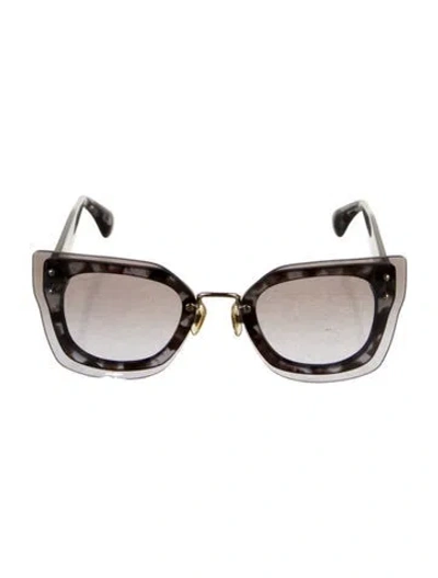 Pre-owned Miu Miu Oversize Gradient Sunglasses In Transparent