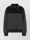 Miu Miu Two-tone Stretch Viscose Blend Oversize Polo Shirt In Black