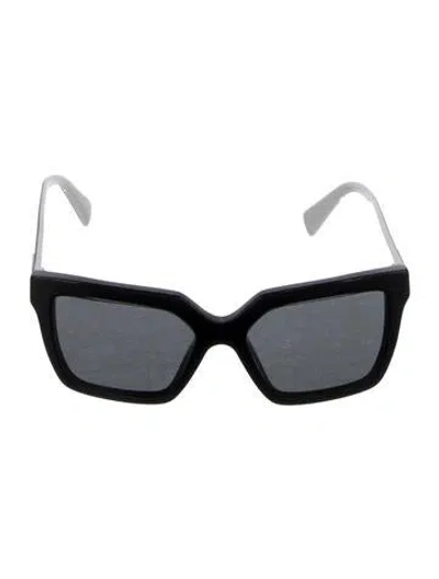 Pre-owned Miu Miu Oversize Tinted Sunglasses In Black