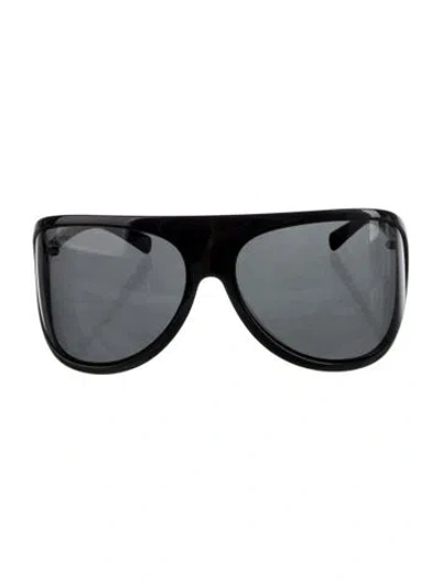 Pre-owned Miu Miu Oversize Tinted Sunglasses In Black