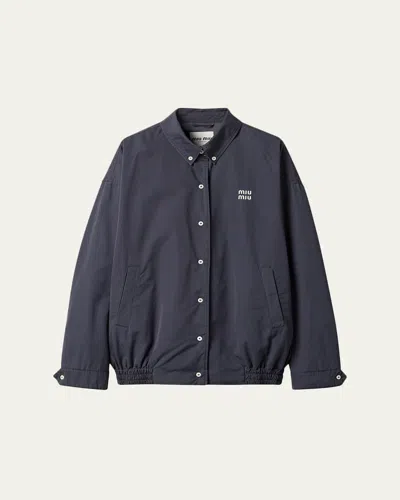 MIU MIU OVERSIZED CANVAS SHIRT JACKET