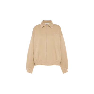 miumiuジャケット Miu Miu Oversized Chino Blouson Jacket In Neutral | ModeSens