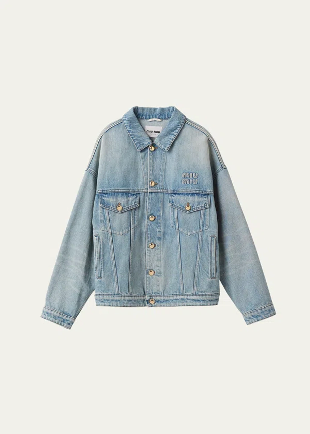ジャケット・アウター 2015AW miumiu floral denim jacket Miu Miu Denim jacket with velvet collar | REVERSIBLE