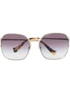 Miu Miu Oversized-frame Gradient-lense Sunglasses In Silver