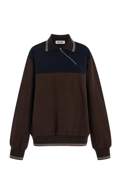 MIU MIU OVERSIZED KNIT SWEATSHIRT