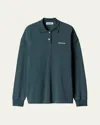 Miu Miu Oversized Pique Polo Shirt In Green