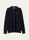 Miu Miu Poloshirt Aus Pikee Mit Logo-stickerei In F0008 Bleu