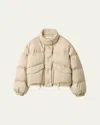 Miu Miu Sand-coloured Jacket In Re-nylon Women In Neutral