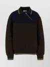 Miu Miu Oversized Sweatshirt Featuring Contrast Panel In Black