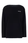 Miu Miu Oversized Virgin Wool Sweater In Blue