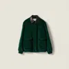 Miu Miu Padded Corduroy Blouson In Green