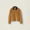 Miu Miu Padded Corduroy Blouson In Brown