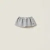 Miu Miu Padded Cotton Fleece Miniskirt In Grey