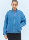 Miu Miu Women Padded Denim Jacket In Blue
