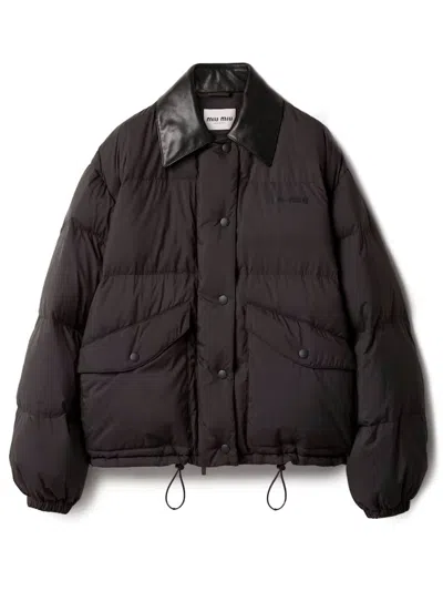 Miu Miu Padded Jacket In Black  