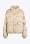 Miu Miu Sand-coloured Jacket In Re-nylon Women