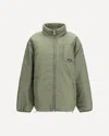 Miu Miu Bicolor Goose Down Shell Jacket In Green