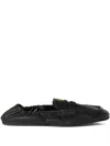 Miu Miu Women Logo Motif Leather Loafers In Black