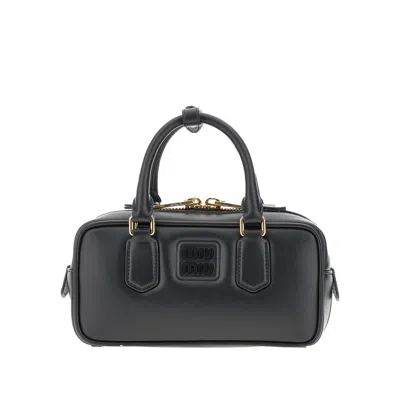 Miu Miu Padded Nappa Leather Small 'arcadie' Bag In Black