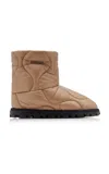 Miu Miu Padded Nylon Boots In Neutral