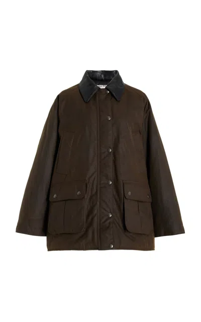 MIU MIU PADDED WAXED COTTON JACKET