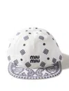 Miu Miu Paisley-print Baseball Cap In White