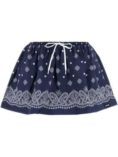 MIU MIU MIU MIU PAISLEY-PRINT MINI SKIRT